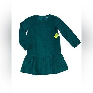 Primary NWT Size 8-9 Ivy Green Tiered Corduroy Dress